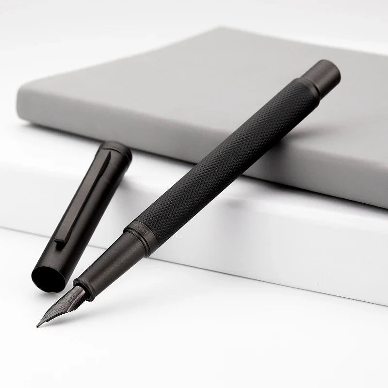 LT Hongdian Titanium Black Forest Calligraphy Pen — Student & Business Ink Pen with Gift Box