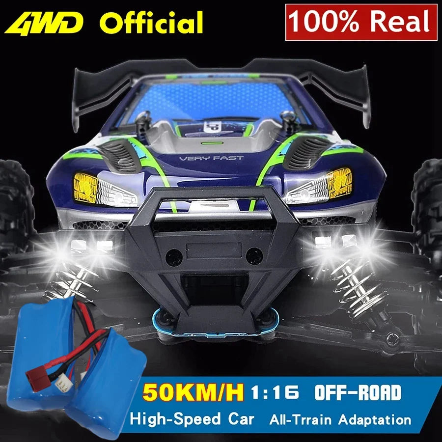 4WD Remote Control Car – Off-Road 4x4 RC High-Speed Buggy Truck, Brushless 50/80KM/H Drift Racing Toy for Kids & Adults