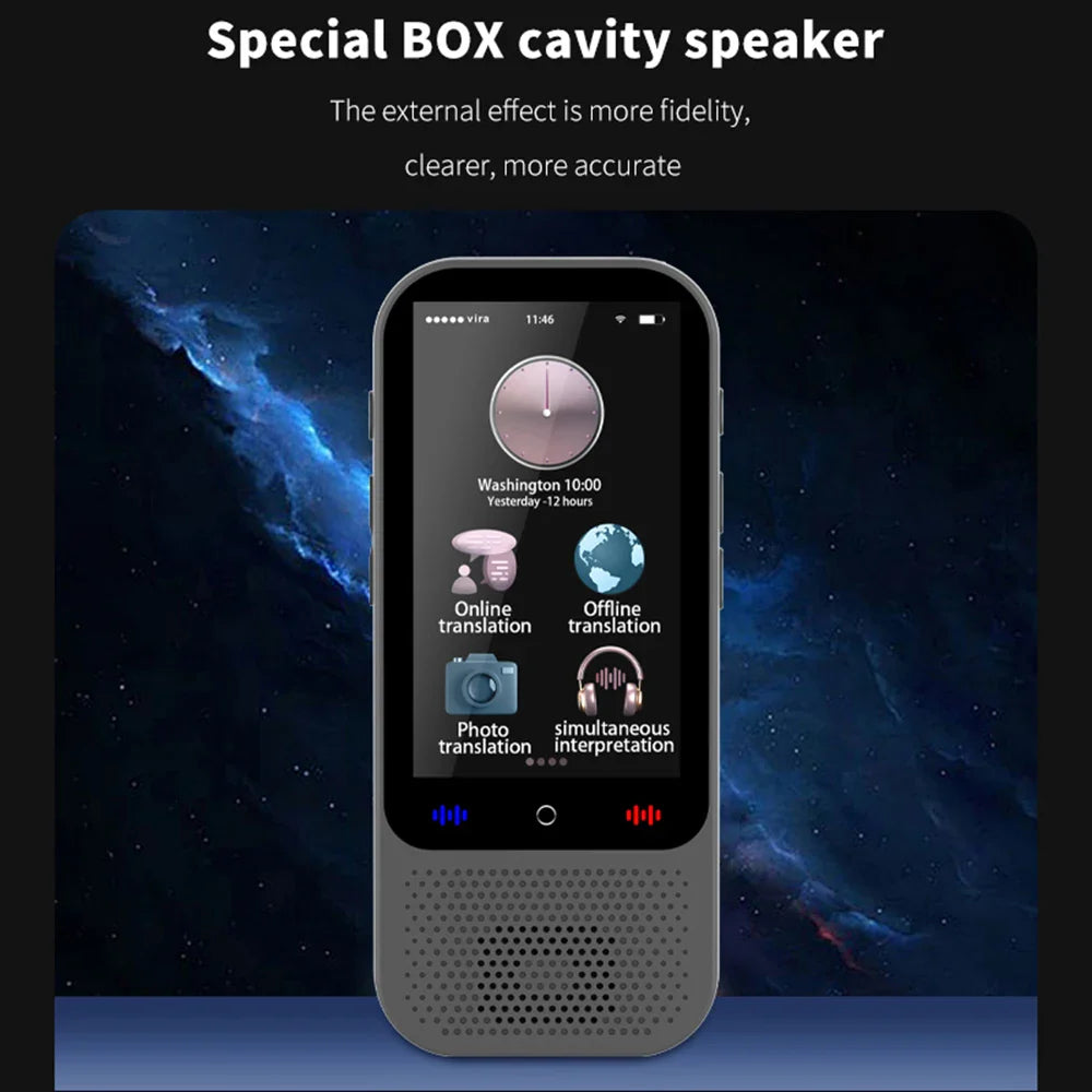 S80 Pro Portable Language Translator – 138 Languages, Voice Translation, 16 Offline Modes, ChatGPT Function