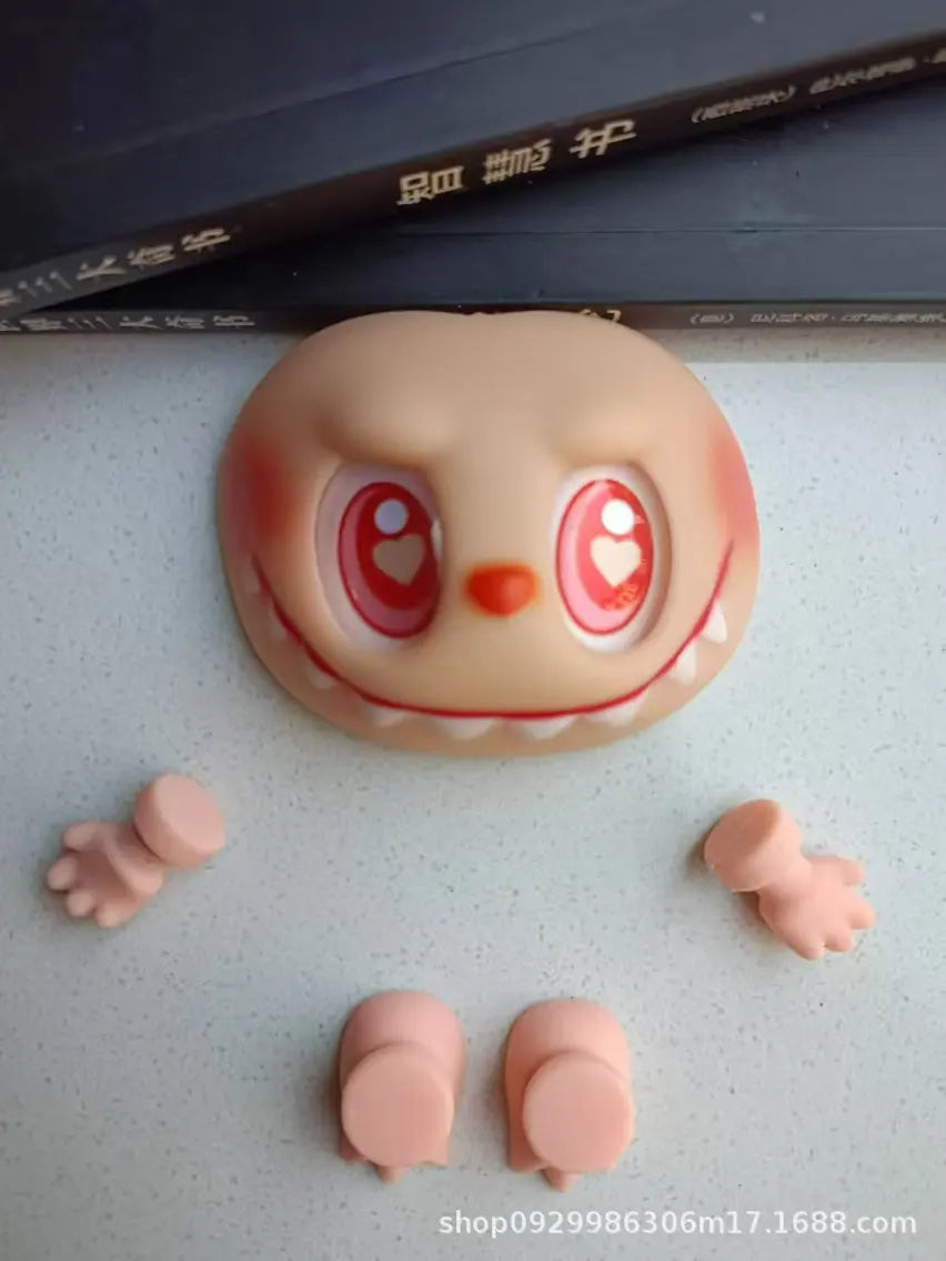 Hot Sell Labubu Plush Doll Accessories – PVC Face Changing Parts, Hands & Feet Replacement DIY Gifts