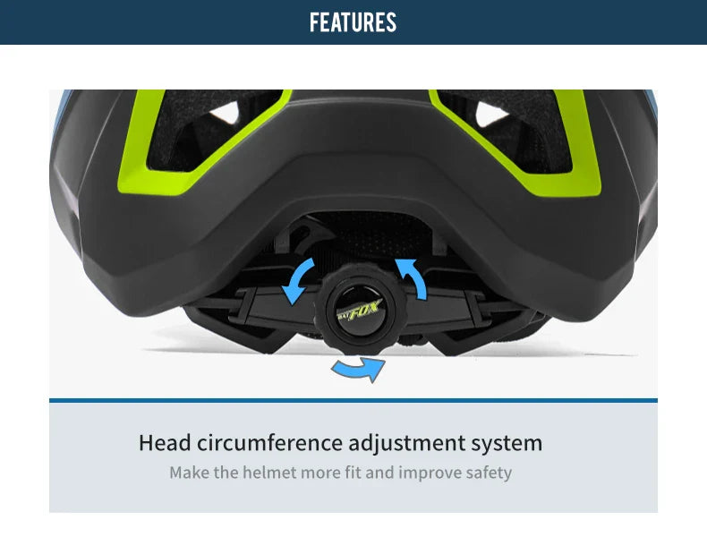 BATFOX MTB Cycling Helmet — Integrally-Molded Mountain Bike Helmet for Speed & Safety