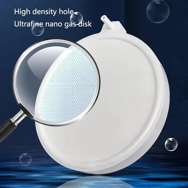 Air Stone Oxygen Aerator for Aquarium – Disc Bubble Diffuser, Mini Hydroponic Oxygen Plate, Nano Air Pump
