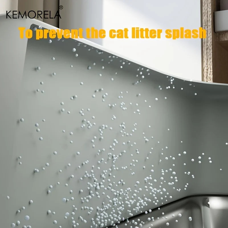 XL 60/50cm Stainless Steel Cat Litter Box with Lid – High Side, Odor-Resistant Large Litter Box for All Cat Sizes