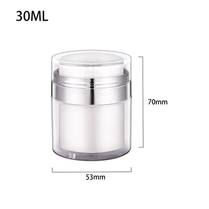 15/30/50g Empty Airless Pump Jar — Refillable Acrylic Vacuum Bottle for Makeup, Lotion & Cosmetics