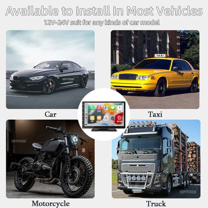 9-Inch Car Radio Multimedia Player — IPS Touch Screen with CarPlay, Android Auto, Bluetooth, AUX & MirrorLink Universal