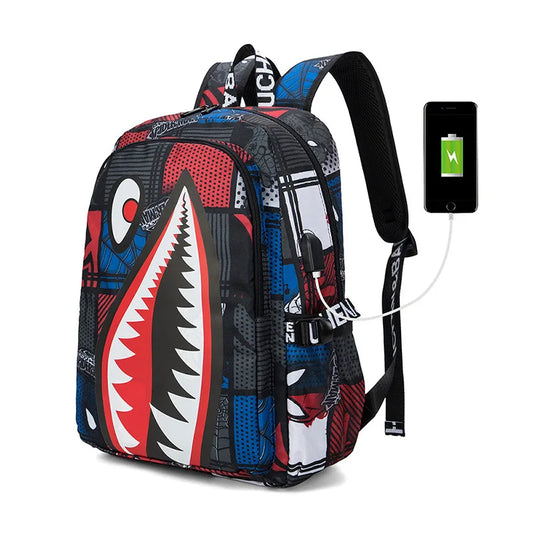 Anti-Theft Waterproof Backpack — Unisex Fabric Rucksack Travel Bag for School & Students