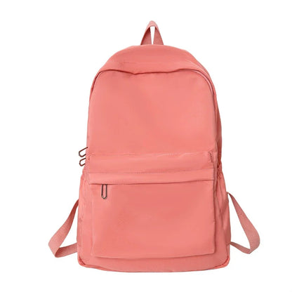 Simple Solid Color Casual Backpack | Lightweight Multifunctional Bag for School & Travel