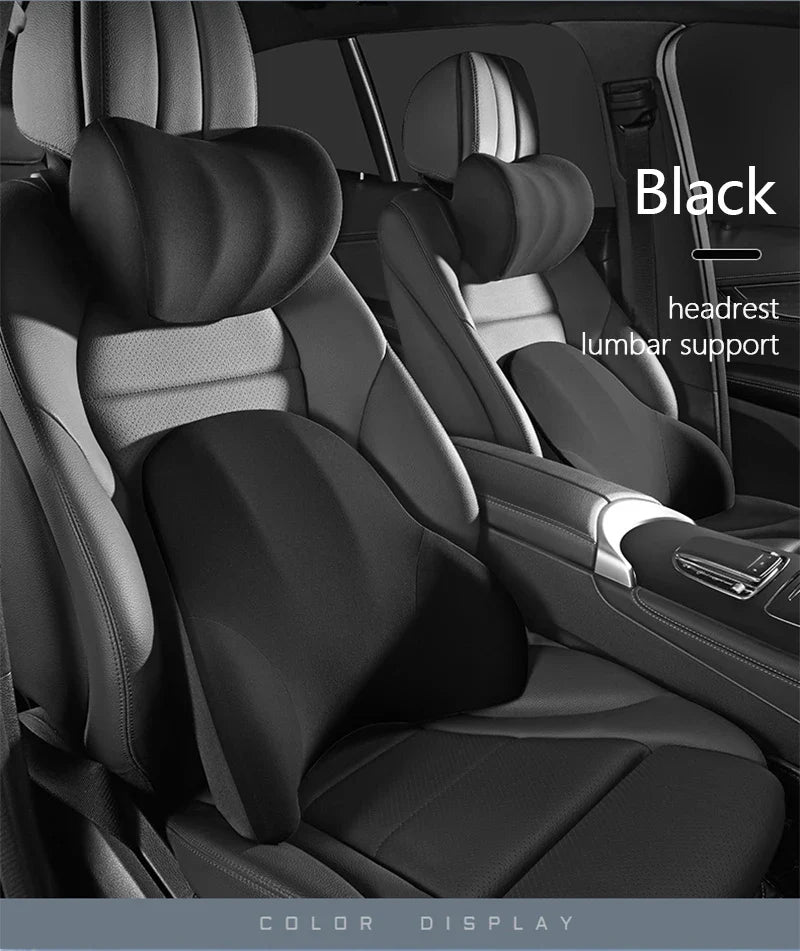 Electric Car Lumbar & Neck Massage Pillow | Single Headrest Vibration Cushion for Seat Support