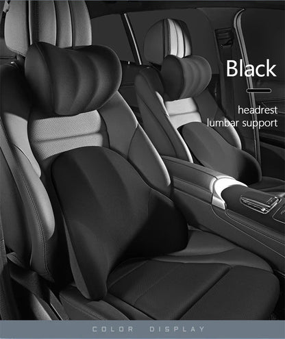 Electric Car Lumbar & Neck Massage Pillow | Single Headrest Vibration Cushion for Seat Support