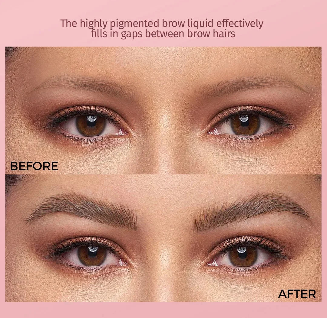Wild 3D Eyebrow Pencil – Square Angled Brush Velvet Brow Dye Cream, Waterproof & Anti-Smudge Tint Pen