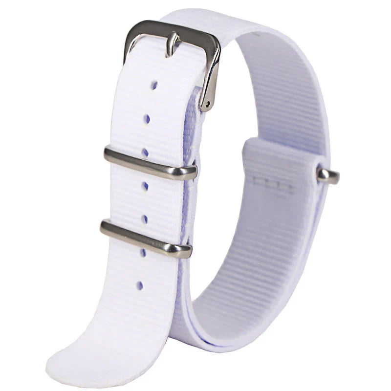 Nylon Watch Strap 16mm 18mm 20mm 22mm — Waterproof Army Sport Watch Band Replacement Belt