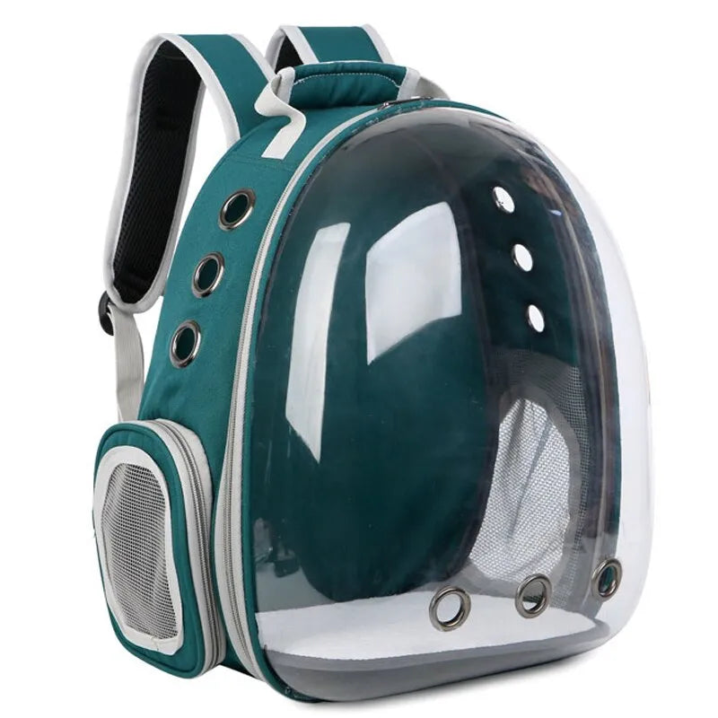 Transparent Capsule Bubble Cat Pet Carrier Backpack - Ideal for Small Animals, Puppies, Kitties, Birds - Breathable and Stylish Travel Pet Carrier