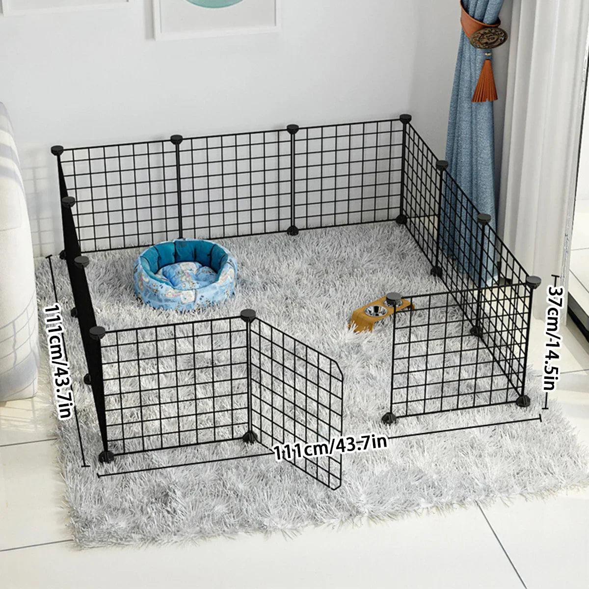 Indoor Dog Cage Wire Mesh Fence – Teddy Pet Escape Barrier
