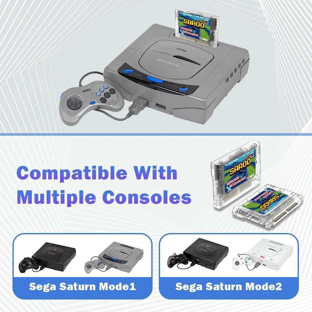 EPICJOY SEGA Saturn SAROO Optical Drive Emulator — SDLoader FlashCart with 1MB/4MB RAM & 8MB Memory Card