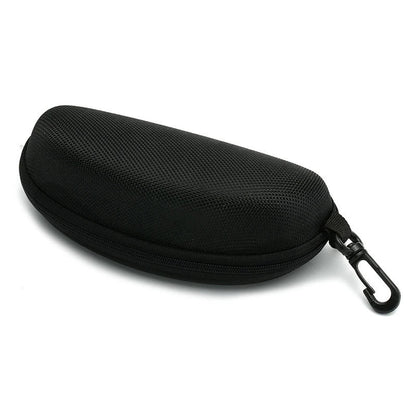 Portable Sunglasses & Eyewear Storage Case - Anti-Stress Black Eye Bag for Men's & Women's Glasses, Myopia and Flat Mirror Protection