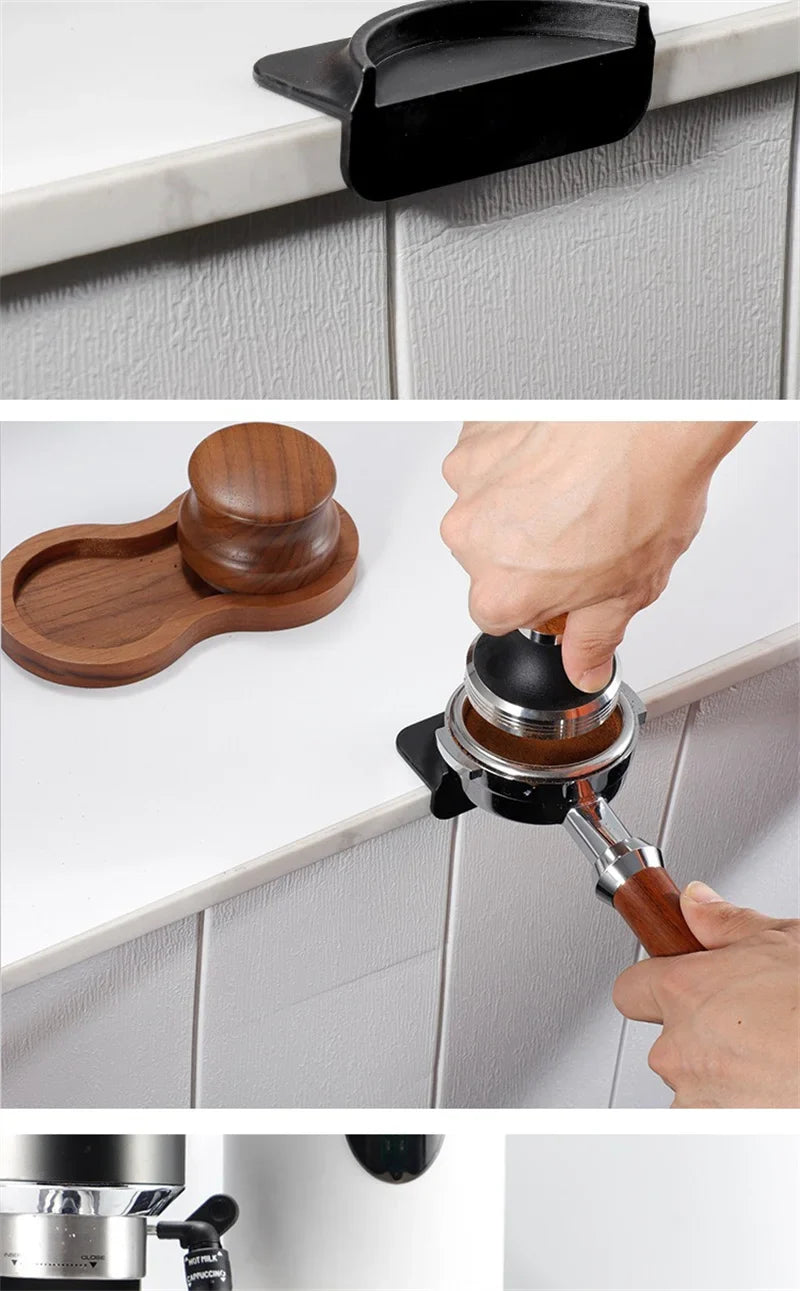 Non-Slip Silicone Espresso Coffee Mat – Press Tampering Holder for 51/53/58mm Tamping Barista Tools