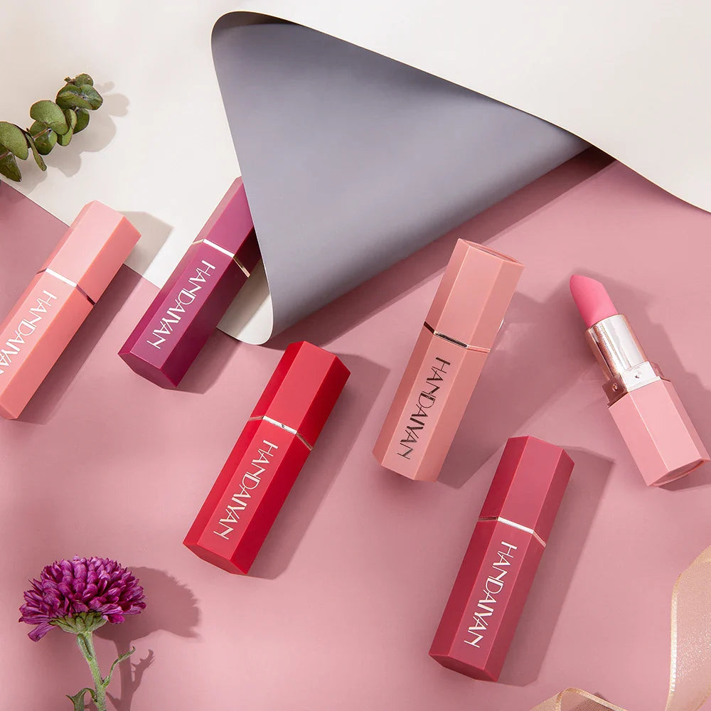 Matte Lipstick – Long-Lasting, Non-Fading Multi-Color Lipstick, Available in 6 Shades