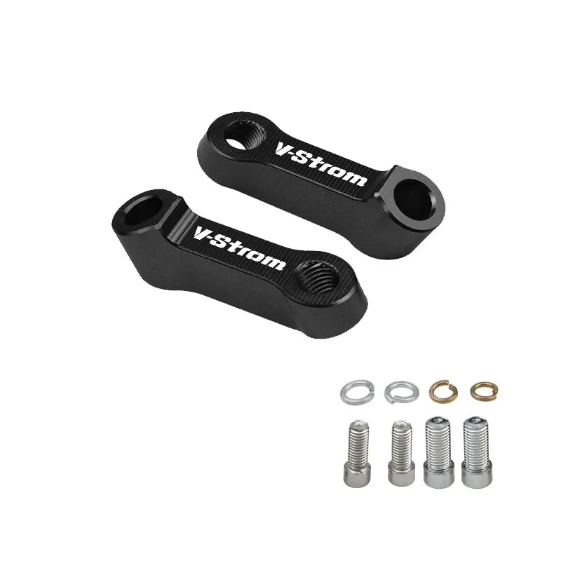 2PCS Suzuki V-Strom Mirror Extenders – Rearview Extension Riser Adapter for DL250 DL650 DL1000 800DE 1050XT Motorcycle Accessories