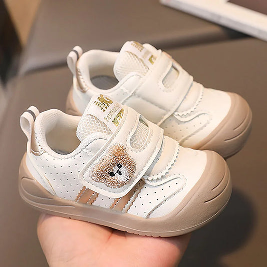 2025 Toddler Shoes — PU Leather Soft-Sole Sneakers for Baby Boys & Girls, Ergonomic First-Step Sport Shoes