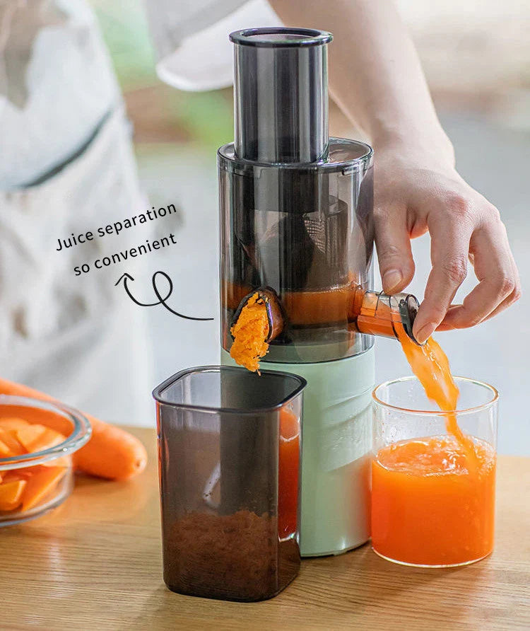 Mokkom Mini Slow Juicer — Full-Automatic Household Juicer with Residue Separation, Multifunctional Fruit & Vegetable Juicer