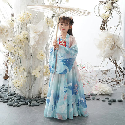 Girls Hanfu Fairy Dress - Ethnic Style Cosplay Costume for Dance, Stage & Parties