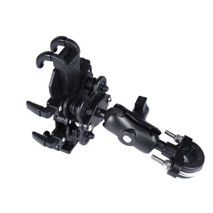 Secure Ride Companion: Motorcycle Electric Bike Mobile Phone Holder - Aluminum Handlebar Bracket with Shock Absorber, GPS Mount