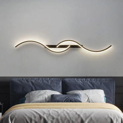 Modern LED Wall Lamp - Minimalist Long Strip Light Fixture for Bedroom Bedside & Living Room Indoor Lighting