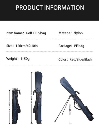 Lightweight Golf Club Bag with Bracket – Waterproof Golf Stand Carry Bag, Golf Gun Rack