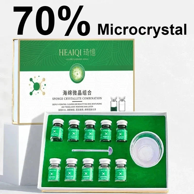 10pcs Sponge Microcrystal Freeze-Dried Collagen Powder — Natural Sponge Spicules for Skin Cell Renewal