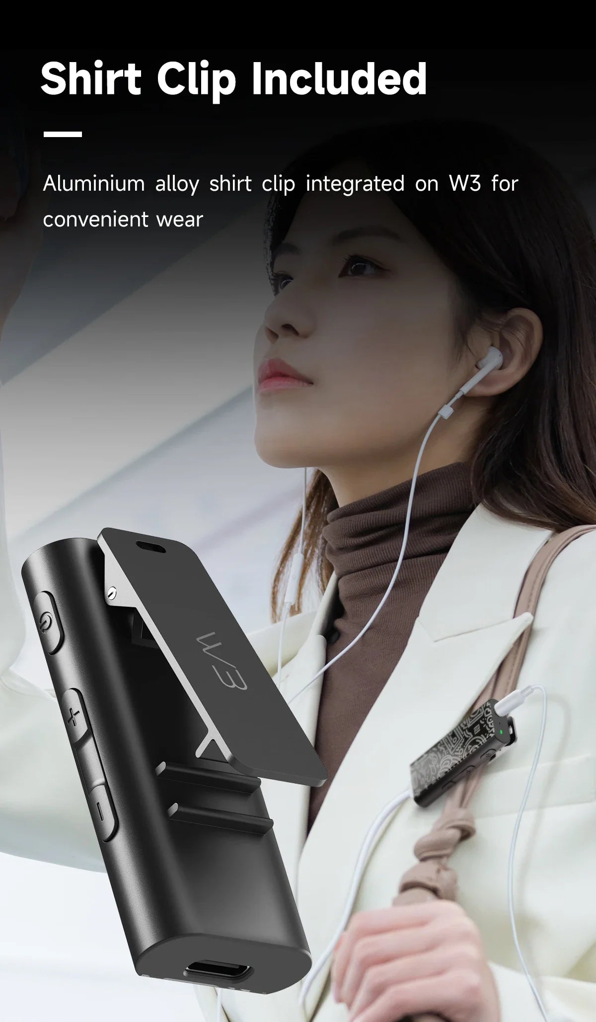 HiBy W3 II/W3 GEN 2 Type C USB DAC Dongle - Wireless Bluetooth Decoder, Headphone Amplifier, AMP, CarPlay, NFC, CVC Mic for Android & iOS