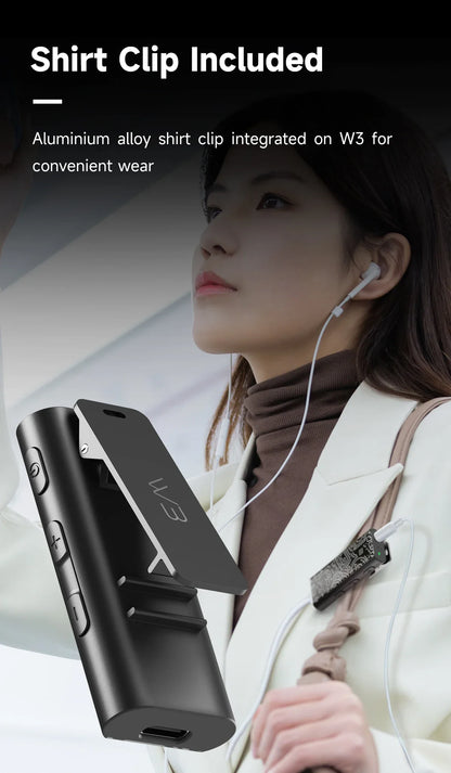 HiBy W3 II/W3 GEN 2 Type C USB DAC Dongle - Wireless Bluetooth Decoder, Headphone Amplifier, AMP, CarPlay, NFC, CVC Mic for Android & iOS