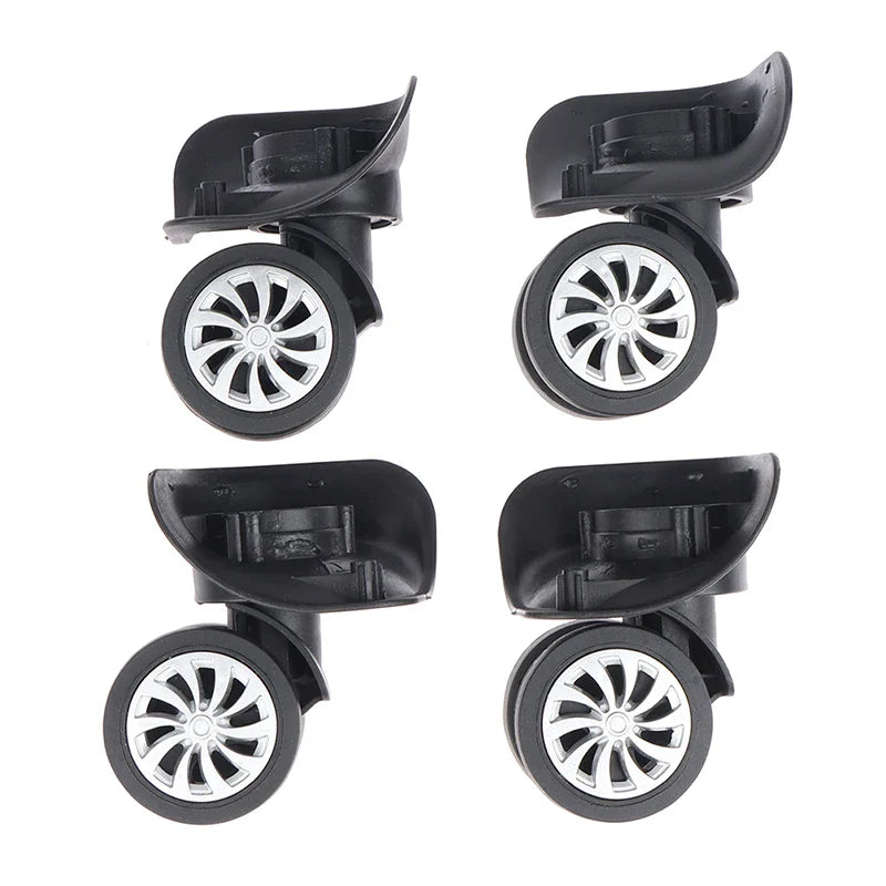 4Pcs Universal 360° Swivel Luggage Wheels - Trolley Wheel Replacement Tools for Suitcases