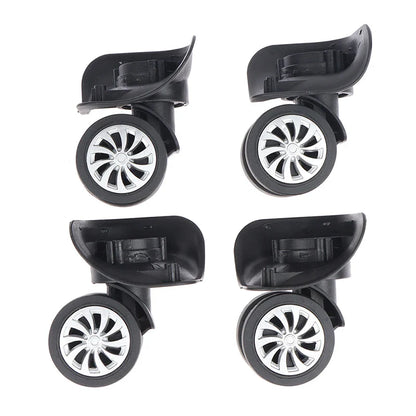 4Pcs Universal 360° Swivel Luggage Wheels - Trolley Wheel Replacement Tools for Suitcases