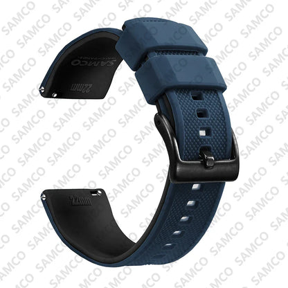 Premium Silicone Watch Band – Quick Release Rubber Strap, 18mm 20mm 22mm Replacement Watchband