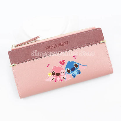 Disney Stitch Wallet for Women – Large Capacity Cartoon Coin Purse & Card Holder Clutch