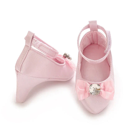 Infant Pre-Walker Princess Shoes - Baby Girls Bow Party Walking Footwear