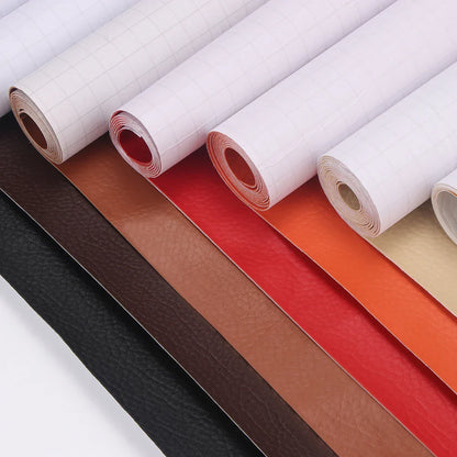 50x137CM Self-Adhesive PU Leather Fabric Patch: Stick-On Repairing Patches for Car Seats and Sofas - PU Fabrics Stickers