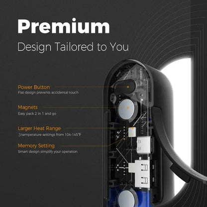 2-in-1 Portable Magnetic Rechargeable Hand Warmer – Compact Electric Pocket Heater for Outdoors & Tech Gifts