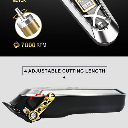 WMARK NG-130 Wireless Charging Hair Clipper – High Speed Professional Type-C Rechargeable Cutter with Charging Stand