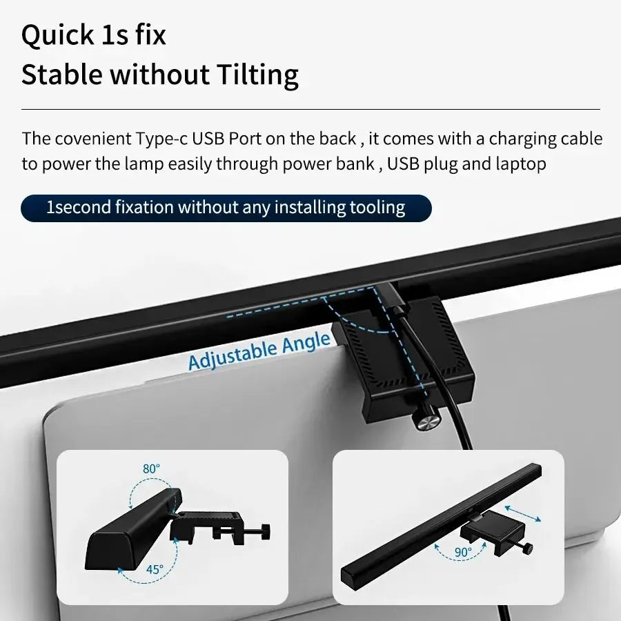 LED Monitor Light Bar Desk Lamp – 33cm & 50cm USB-Powered Dimmable Screen Light for Office & Reading