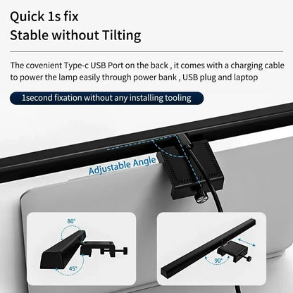 LED Monitor Light Bar Desk Lamp – 33cm & 50cm USB-Powered Dimmable Screen Light for Office & Reading