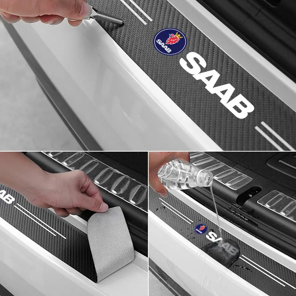 Carbon Fiber Anti-Scratch Scuff Pedal Protector for SAAB 9-3, 9-5 – Car Styling Sticker Accessories