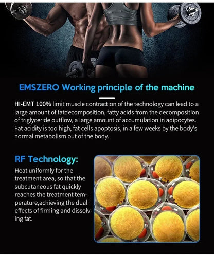 Professional Emsone Neo RF Body Slim Machine EMS Fat Burning Muscle Toning Equipment Upgrade Nova EMSzero