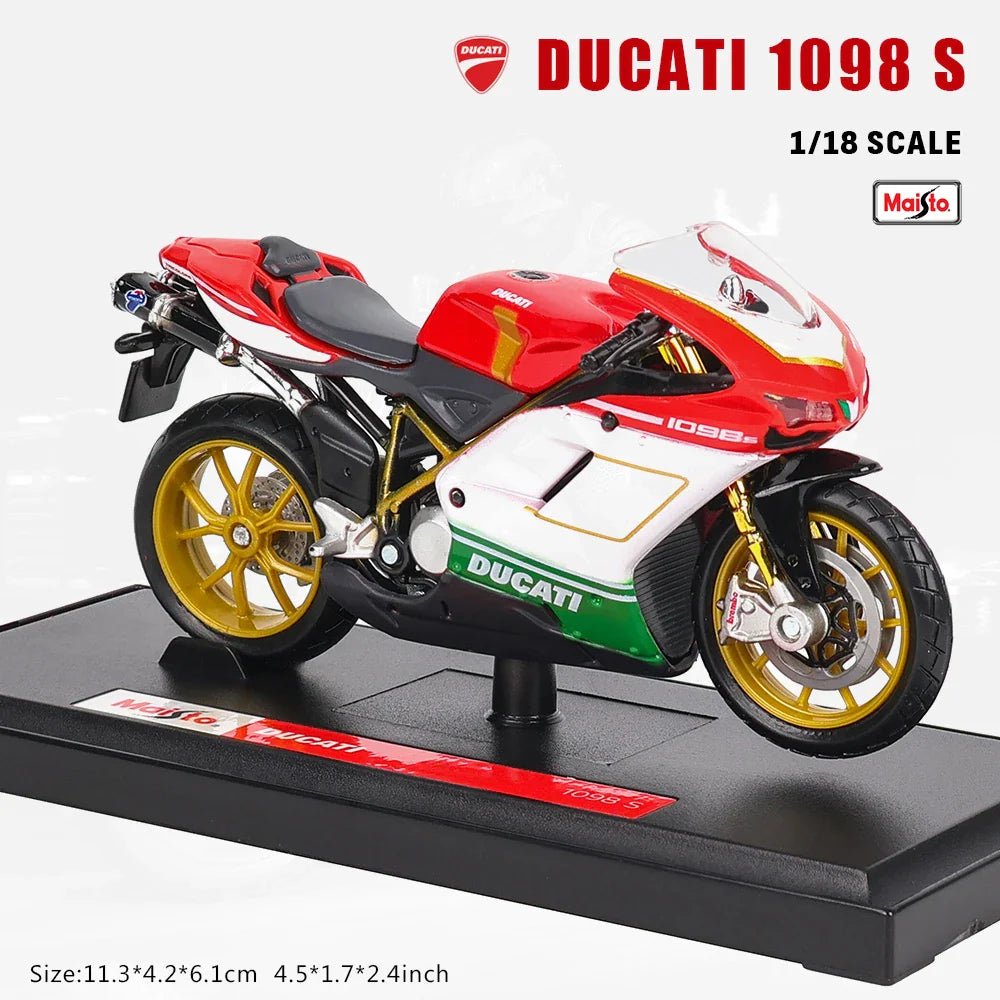 Maisto 1:18 Alloy Motorcycle Model – Yamaha MT-07/MT-10, Ducati, Kawasaki, KTM, Suzuki, BMW