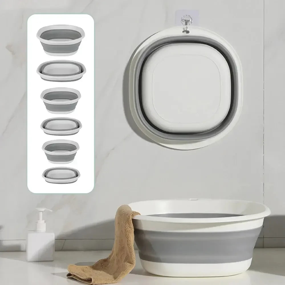 Portable Plastic Folding Wash Basin – Laundry Tub & Bath Basin for Adults and Babies, Kitchen & Bathroom Accessory