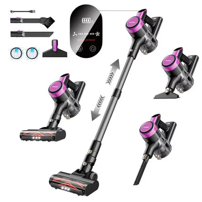 Homeika Cordless Stick Vacuum Cleaner – 23KPa Powerful Suction, 48min Runtime, LED Display for Hard Floors & Carpets