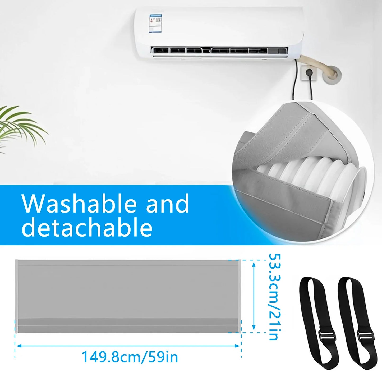 Universal Air Conditioner Hose Cover — Waterproof, Dustproof, Heat-Insulating Exhaust Pipe Wrap, Portable Protection