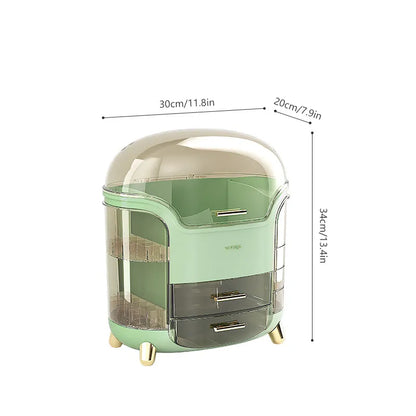 GlamStation Delight: Large Capacity Makeup Organizer - Desktop Chic for Your Beauty Bits!