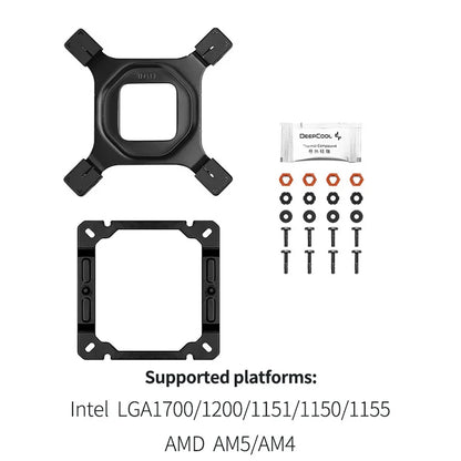 DeepCool AK500S Digital Display CPU Cooler - 5 Heat Pipes, 240W TDP, Compatible with LGA1700/1200/115X/AM4/AM5