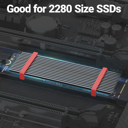 JEYI M.2 SSD Heatsink - Aluminum NVMe 2280 Radiator with Silicone Thermal Pad for PS5, Laptop & Desktop